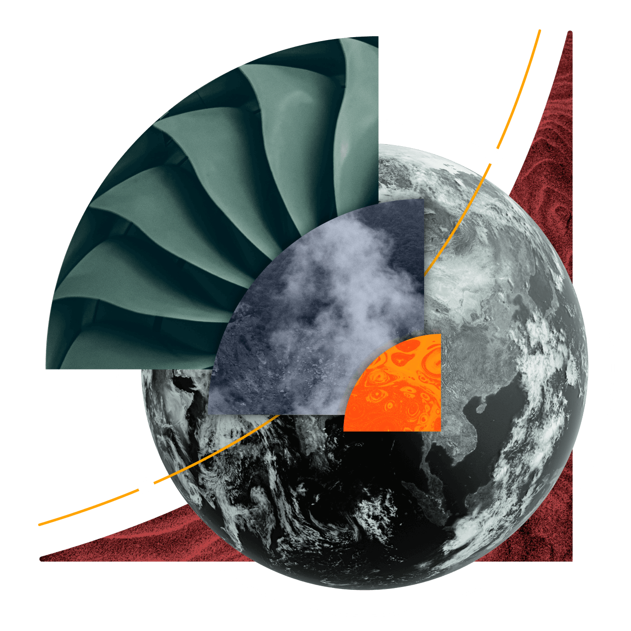 Collage of earth and geothermal growth curves 